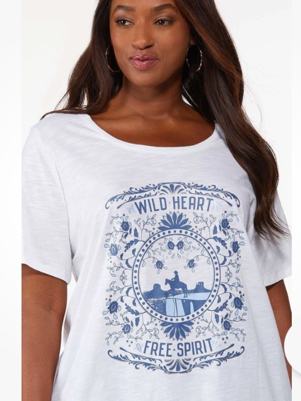 Reserve 84 - Wild Heart Free Spirit White Graphic Tee - Sz. XL